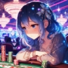 カジノで意気消沈する女性