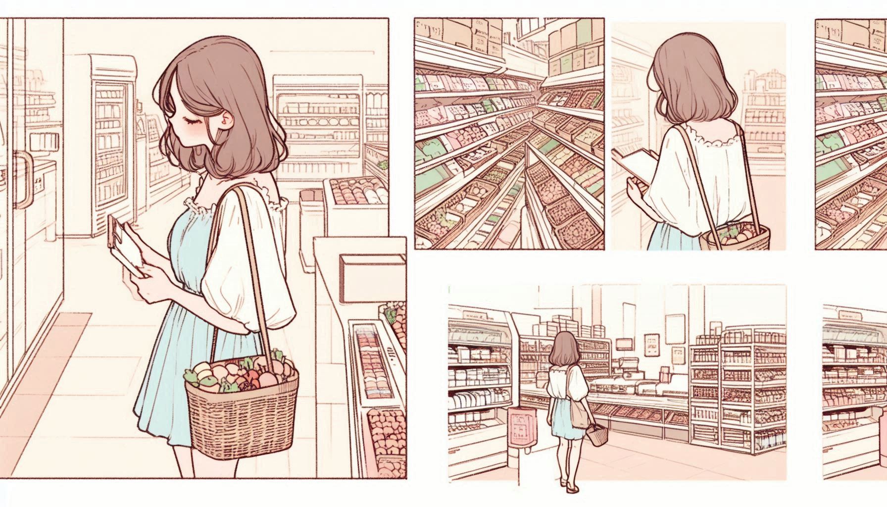 お買い物する女性
