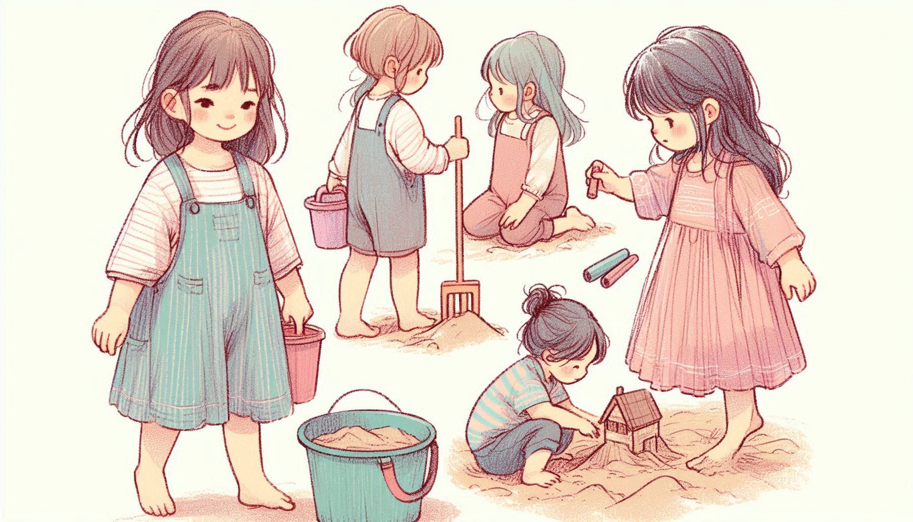 砂場で遊ぶ子供