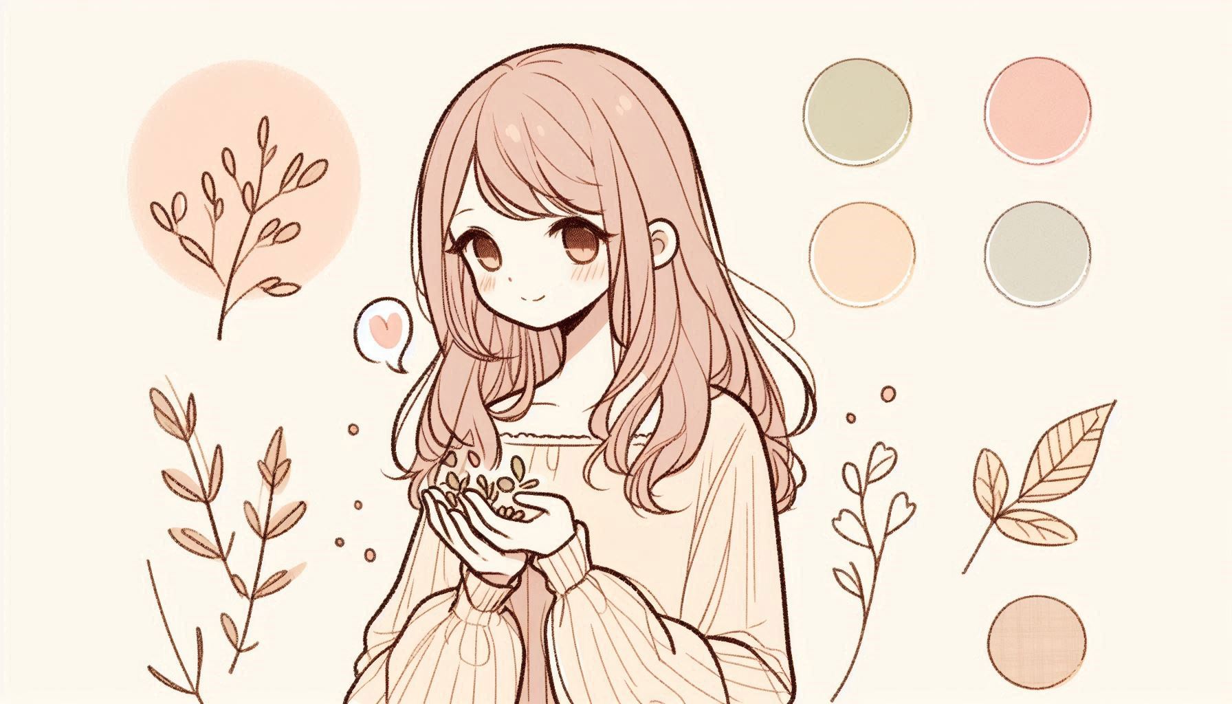 言葉の種を手で受け止めているイラスト